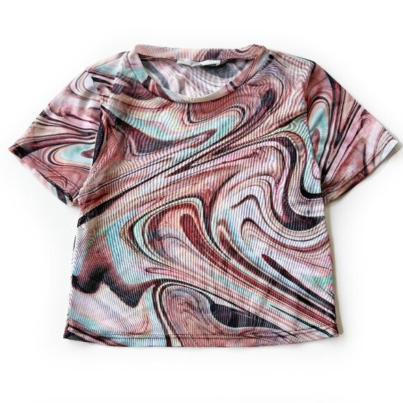 Secondhand Gaze, Sheer Cropped T-Shirt - Picture 1 of 3